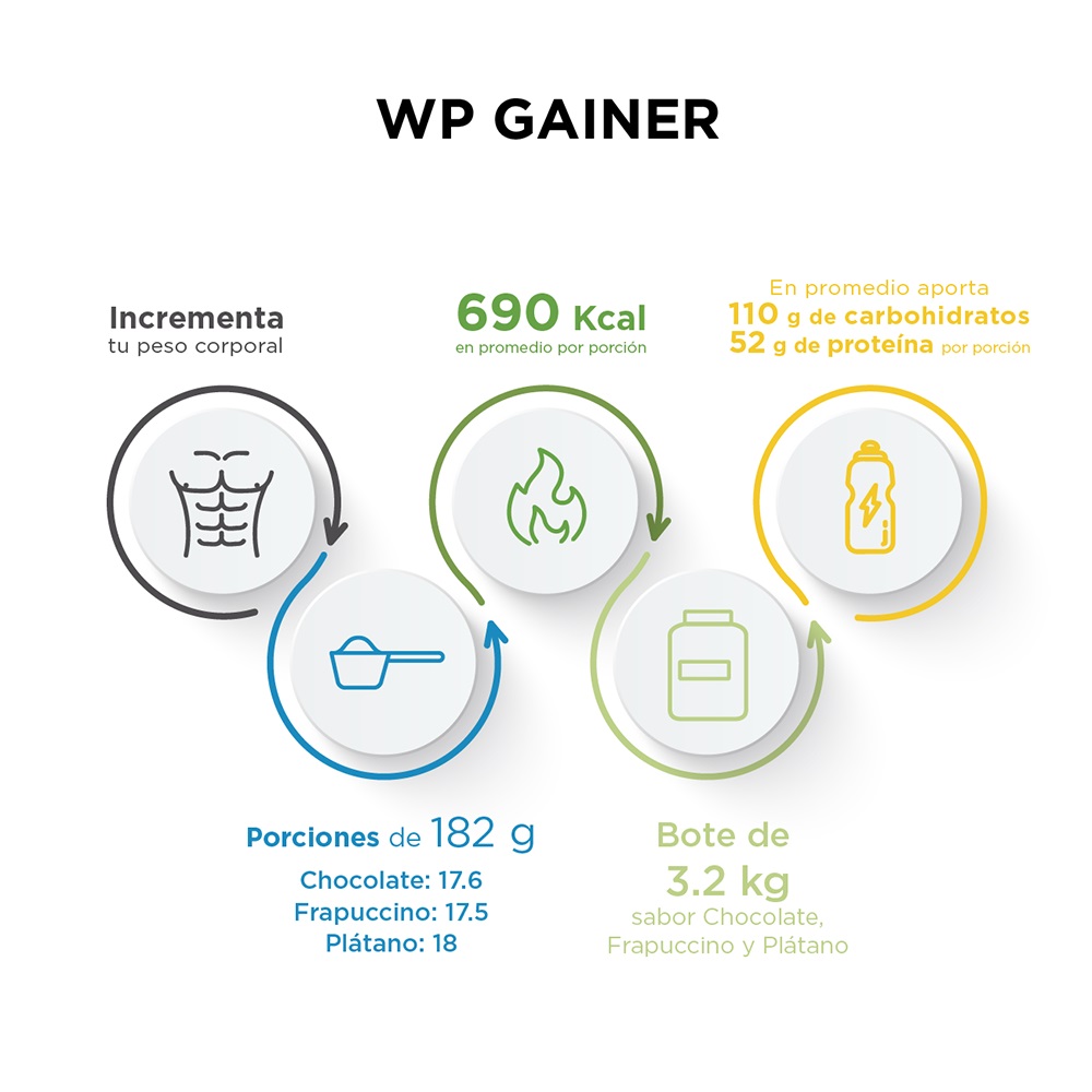 Foto 2 | Proteína Gainer Evolution Wp sabor Chocolate de 3200 g