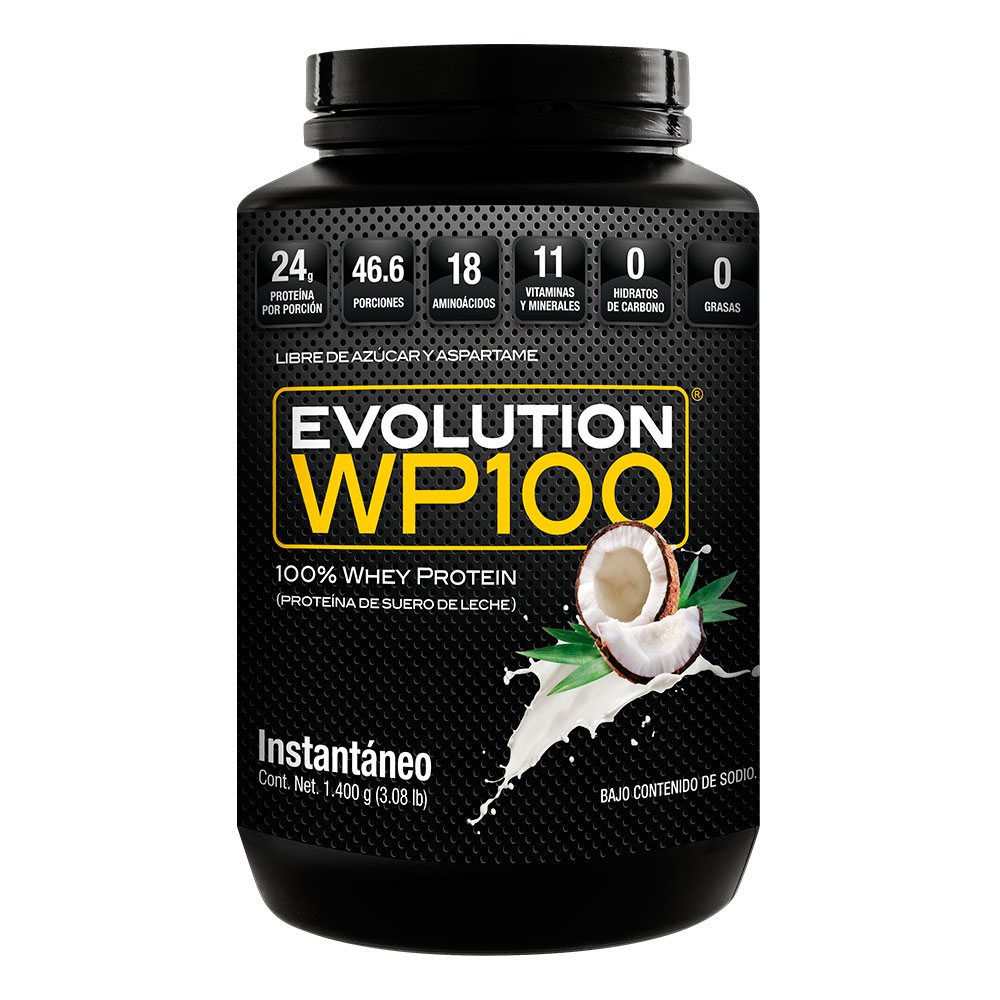 Proteína Evolution Wp100 sabor Coco de 1400 g