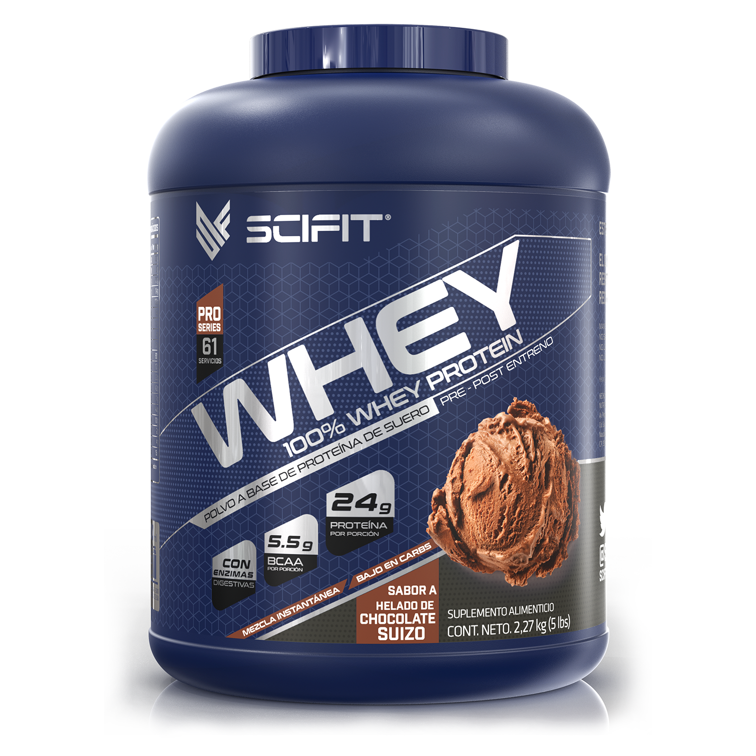 Foto 1 | Proteína Whey Scifit Sabor a Helado de Chocolate Suizo de 24 g