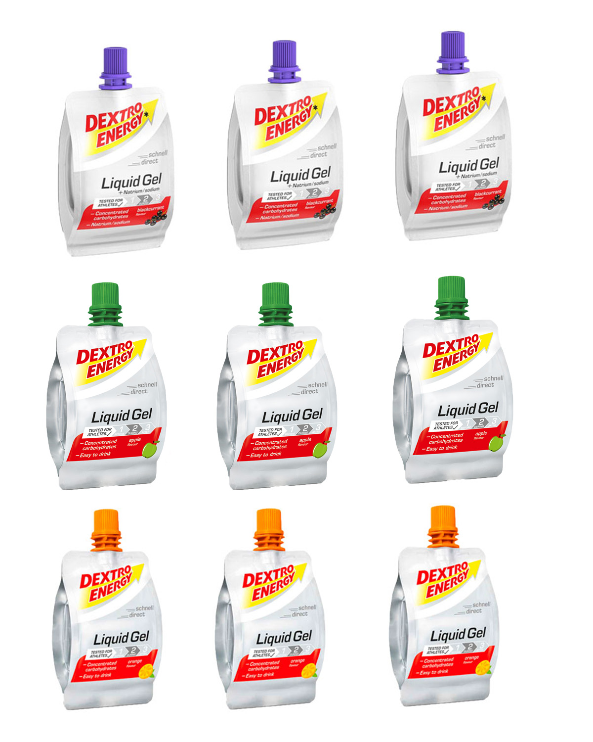 Paquete de Bebida Dextro Energy Sabores Surtidos 60ml con 9p