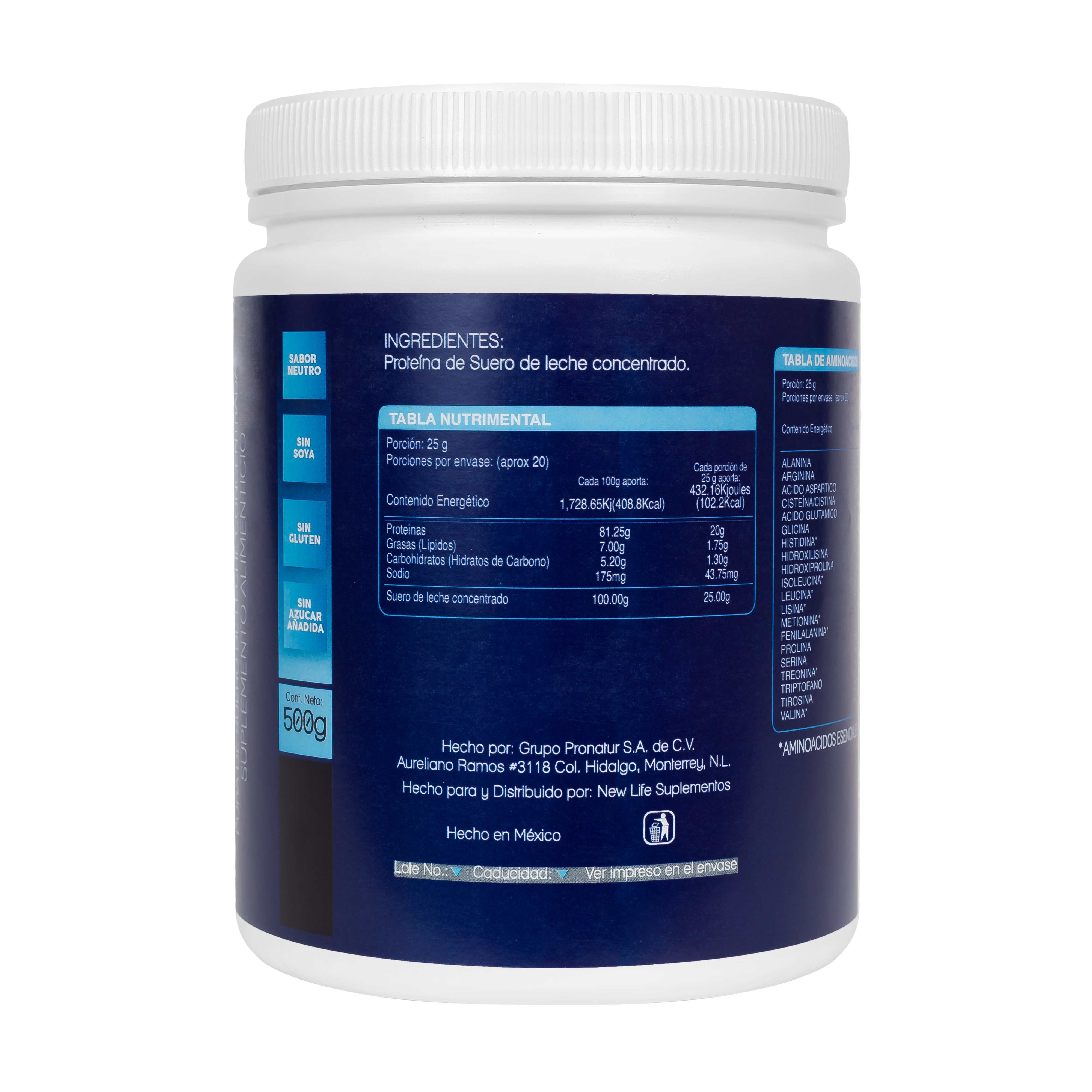 Foto 3 pulgar | Proteína de Suero de Leche NLS Essentials 500 g