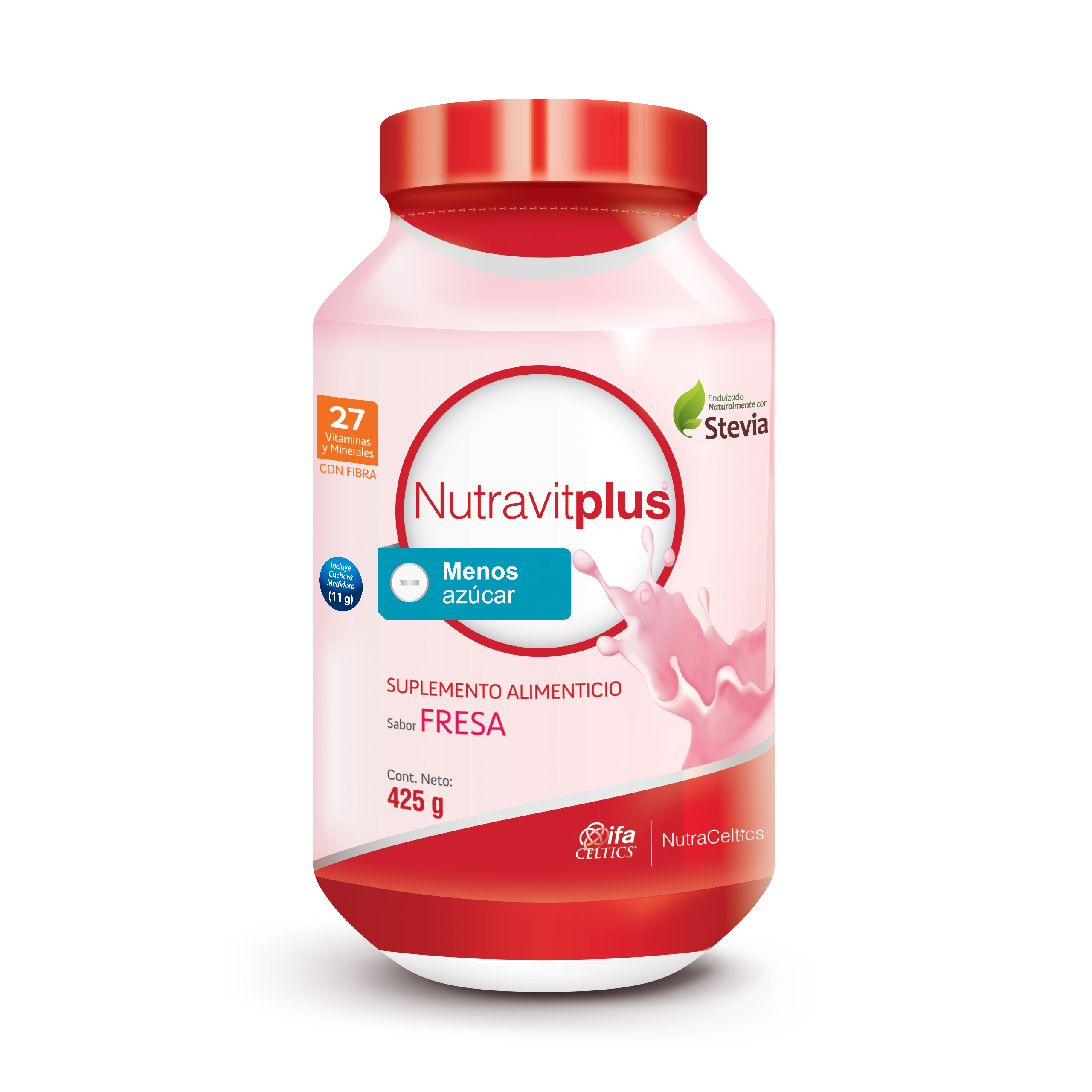 Foto 2 pulgar | Proteína Nutravitplus Sabor Fresa