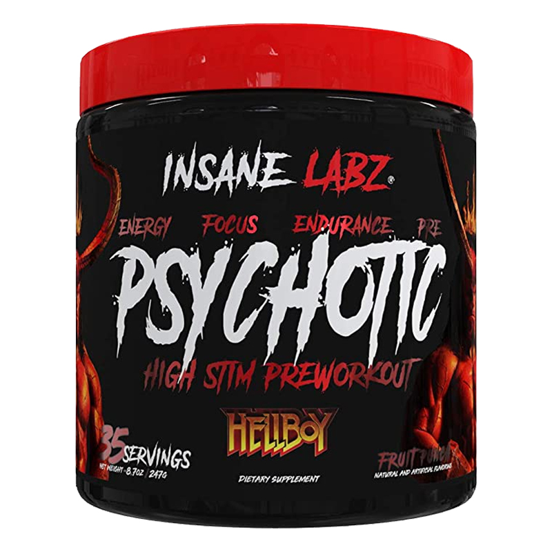 Pre Entreno Psychotic Hellboy Insane Labz 35 Servicios Fruit Punch