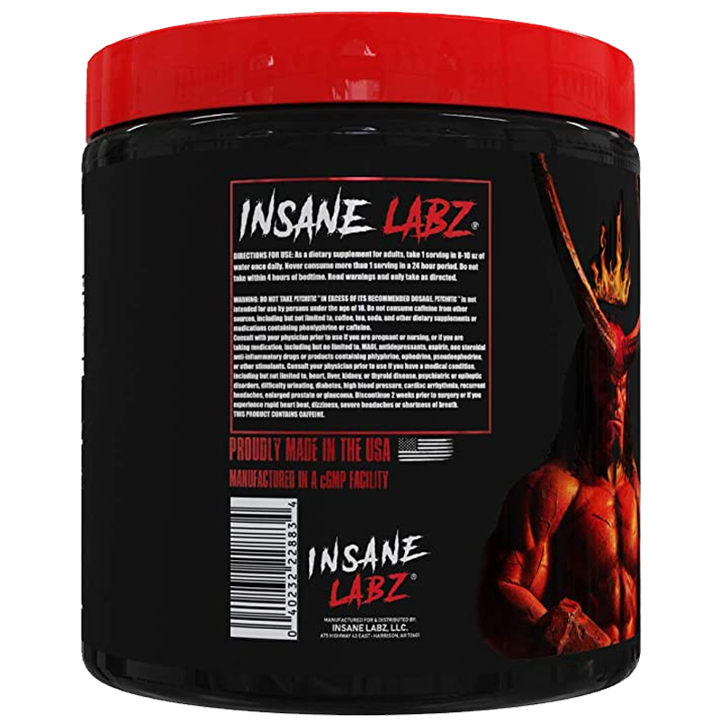 Foto 4 pulgar | Pre Entreno Psychotic Hellboy Insane Labz 35 Servicios Fruit Punch