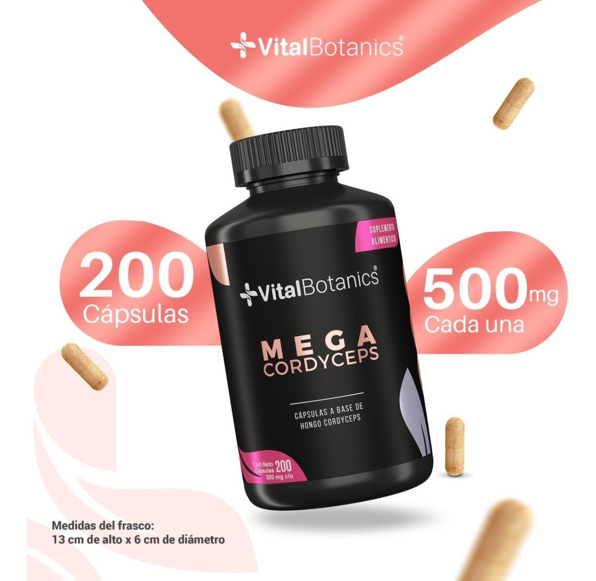 Foto 4 pulgar | Hongo Cordyceps Para Deportistas 200 Caps | Vitalbotanics