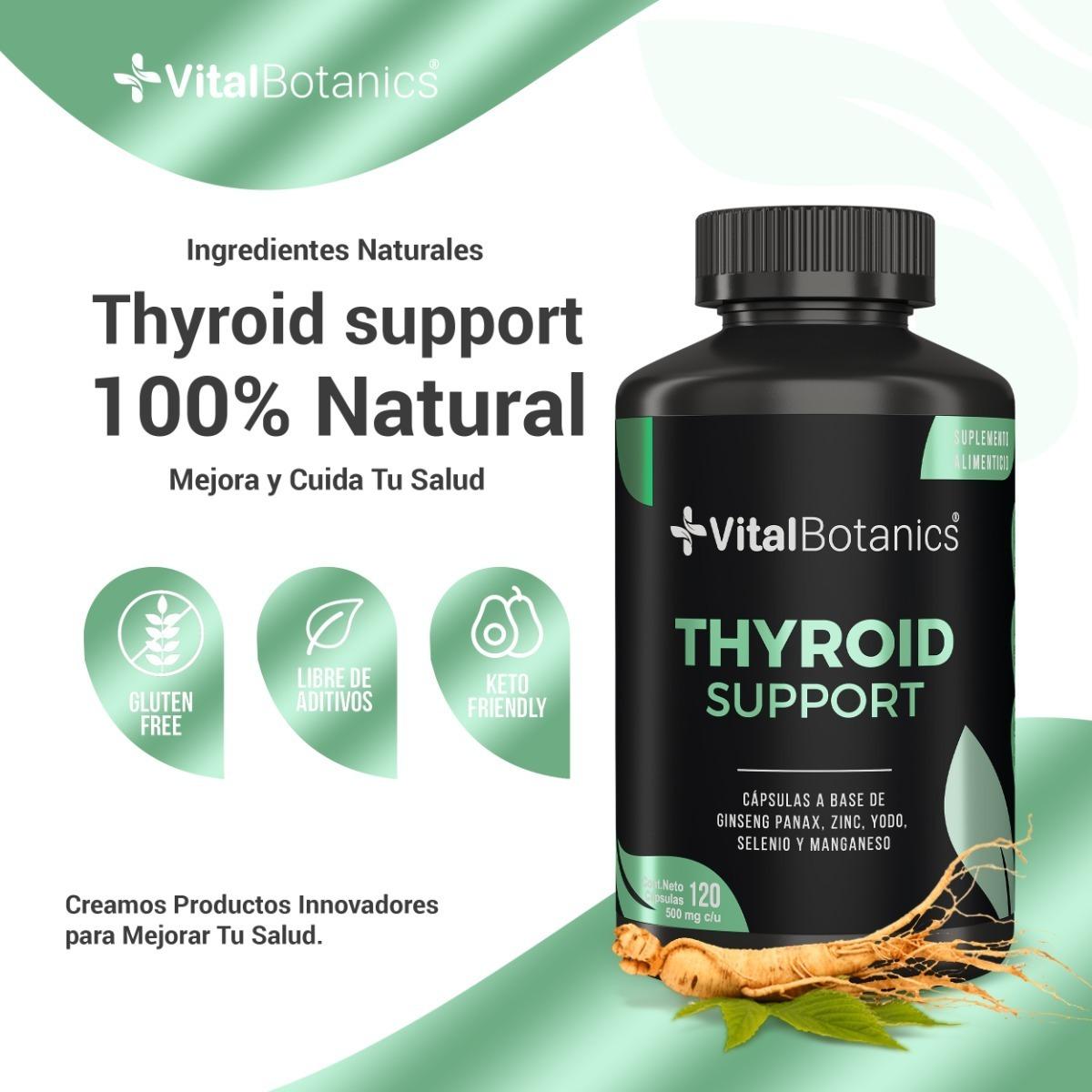 Foto 4 pulgar | Thyroid Support | Soporte Tiroides 120 Caps | Vitalbotanics