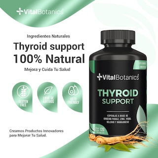 Foto 3 | Thyroid Support | Soporte Tiroides 120 Caps | Vitalbotanics