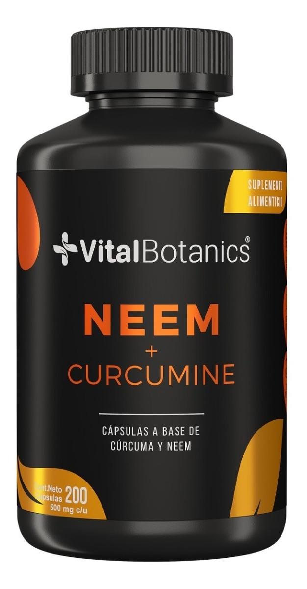 Foto 2 pulgar | Neem + Curcuma Suplemento Con 200 Capsulas | Vitalbotanics