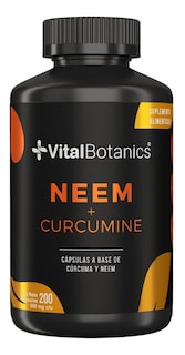 Foto 1 | Neem + Curcuma Suplemento Con 200 Capsulas | Vitalbotanics