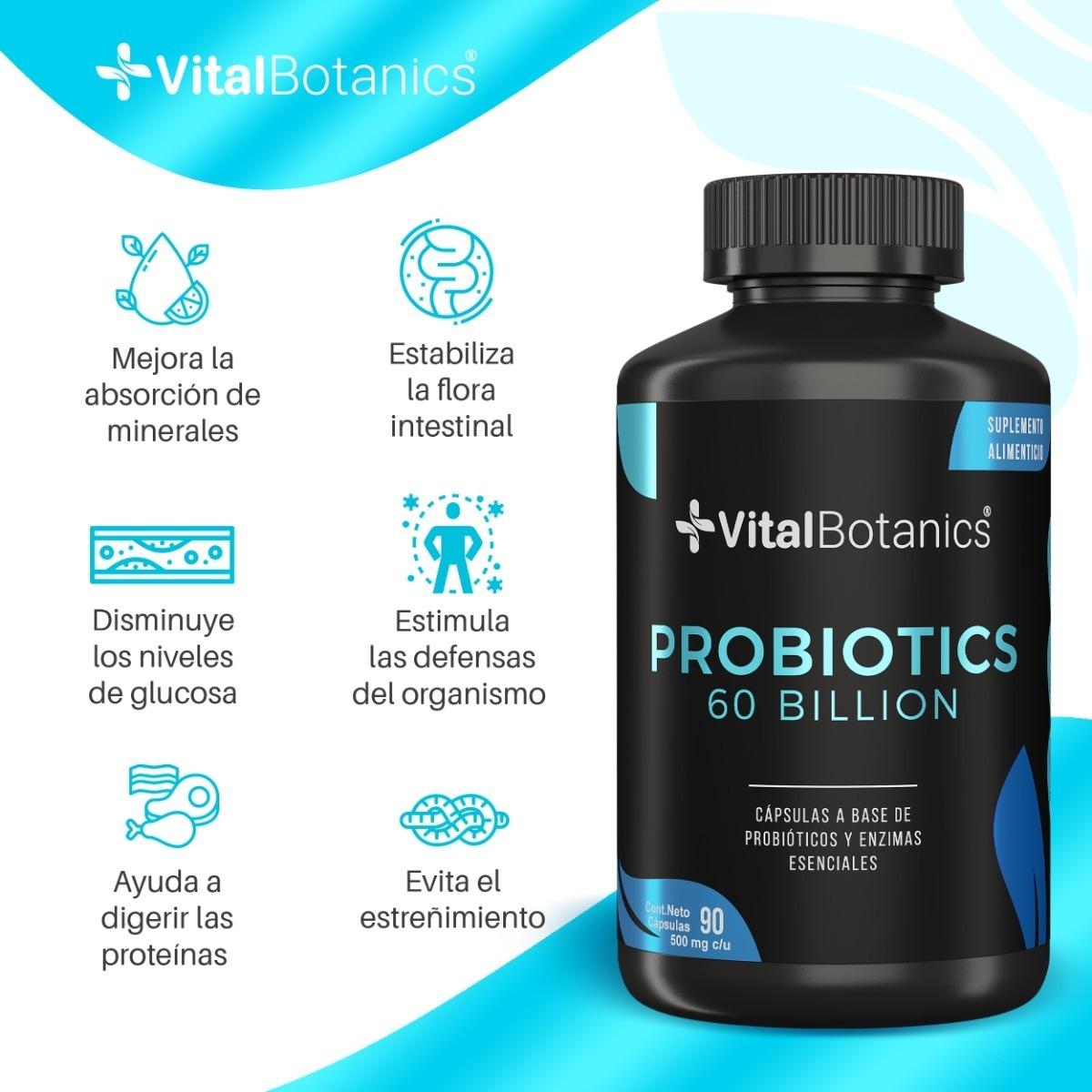 Foto 3 pulgar | Probioticos Y Prebioticos Con 90 Capsulas | Vitalbotanics