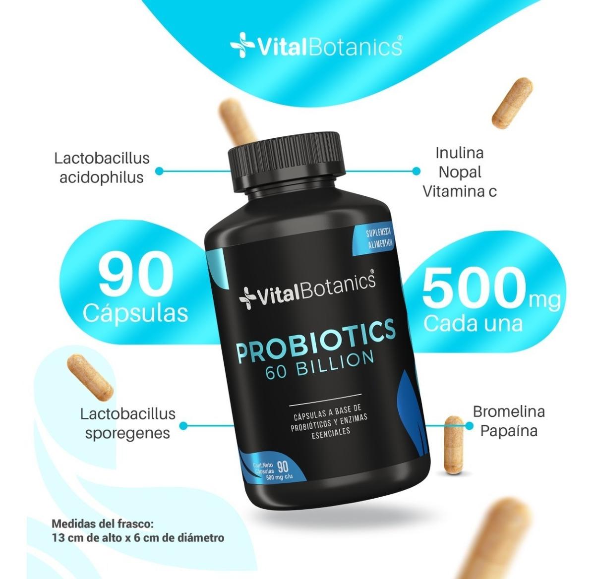 Foto 4 pulgar | Probioticos Y Prebioticos Con 90 Capsulas | Vitalbotanics