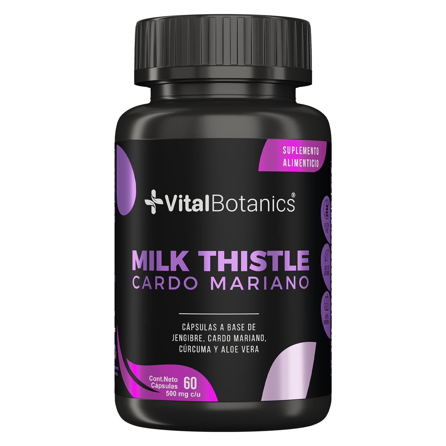 Milk Thistle Cardo Mariano- 60 Capsulas VITAL BOTANICS