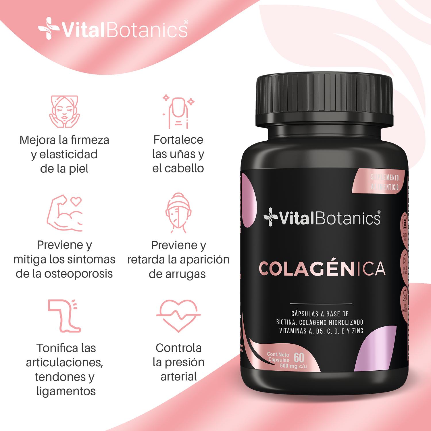 Foto 3 pulgar | Colágeno Hidrolizado 60 Capsulas 2 Meses con Biotina Colágeno Zinc y Vitaminas A B5 C D