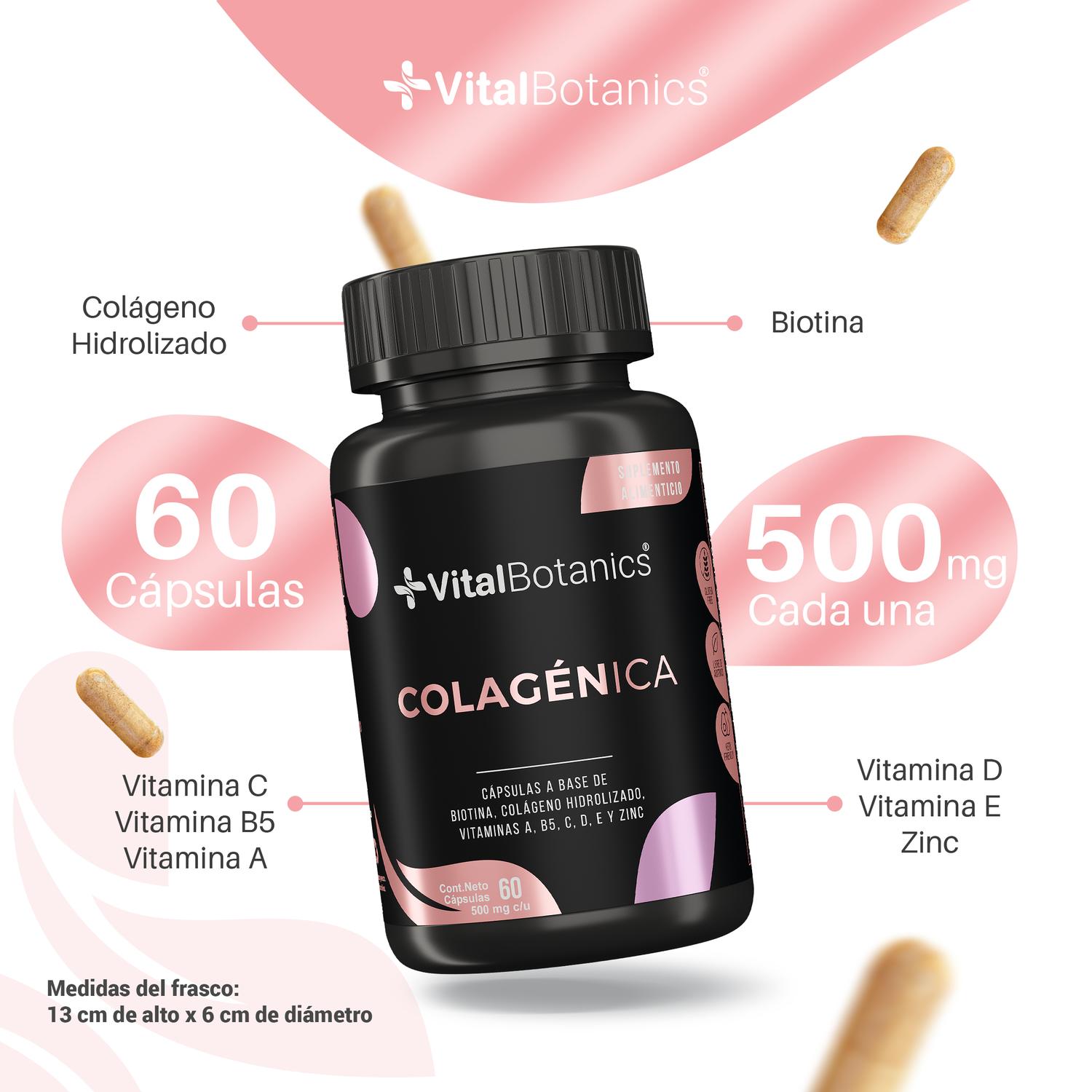 Foto 4 pulgar | Colágeno Hidrolizado 60 Capsulas 2 Meses con Biotina Colágeno Zinc y Vitaminas A B5 C D