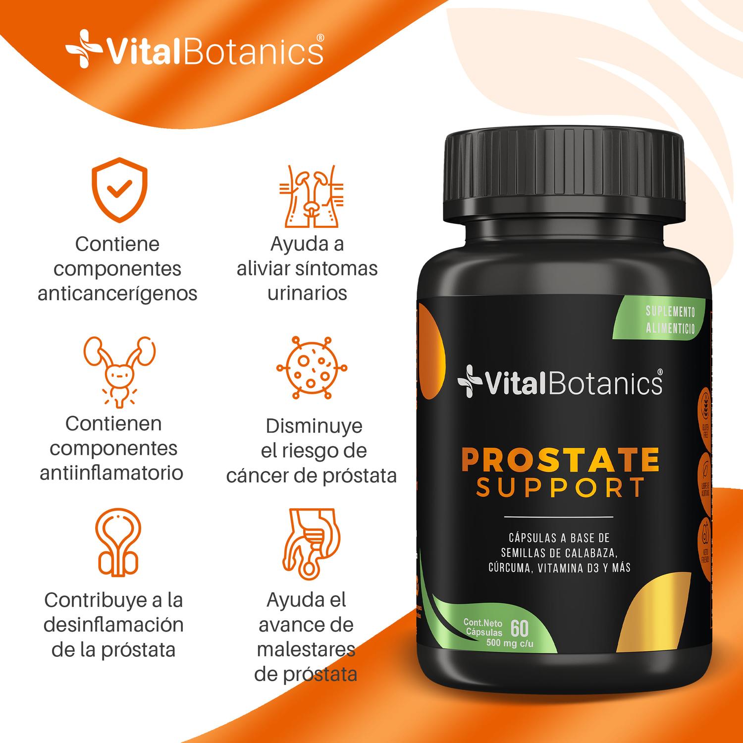 Foto 3 pulgar | Prostate Support| 60 Capsulas |complemento Hombre| Multivitaminicos | Suplementos Alimenticios.