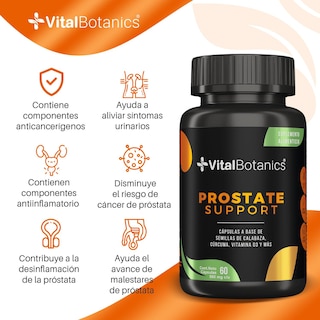 Foto 2 | Prostate Support| 60 Capsulas |complemento Hombre| Multivitaminicos | Suplementos Alimenticios.