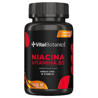 Foto 1 | Niacina Vitamina B3| 60 Capsulas| Suplemento Alimenticio A Base De Vitamina B3 | Multivitaminico.