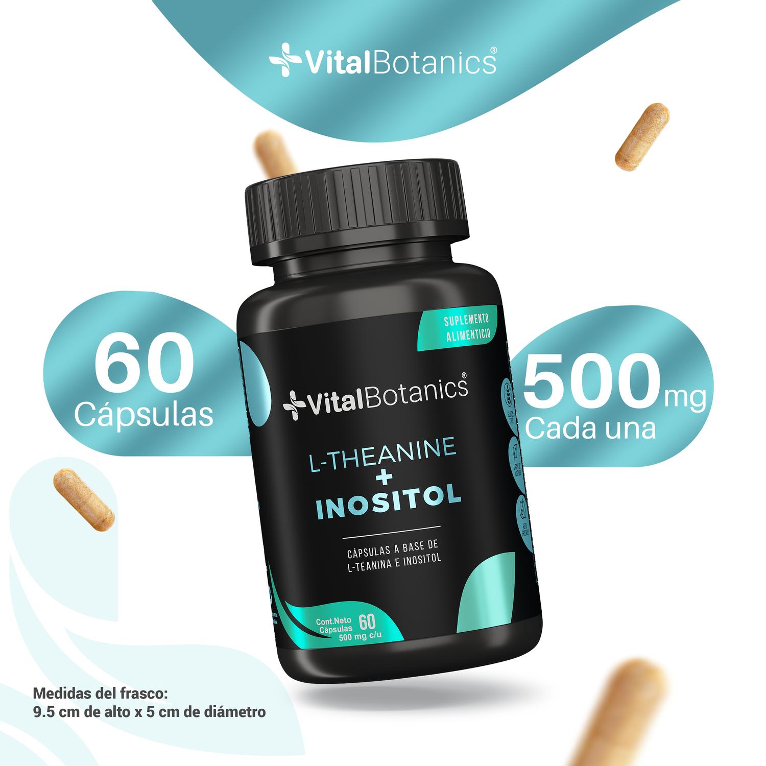 Foto 4 pulgar | L-theanine + Inositol |60 Capsulas| Suplemento Alimenticio A Base De L Teanina E E Inositol.