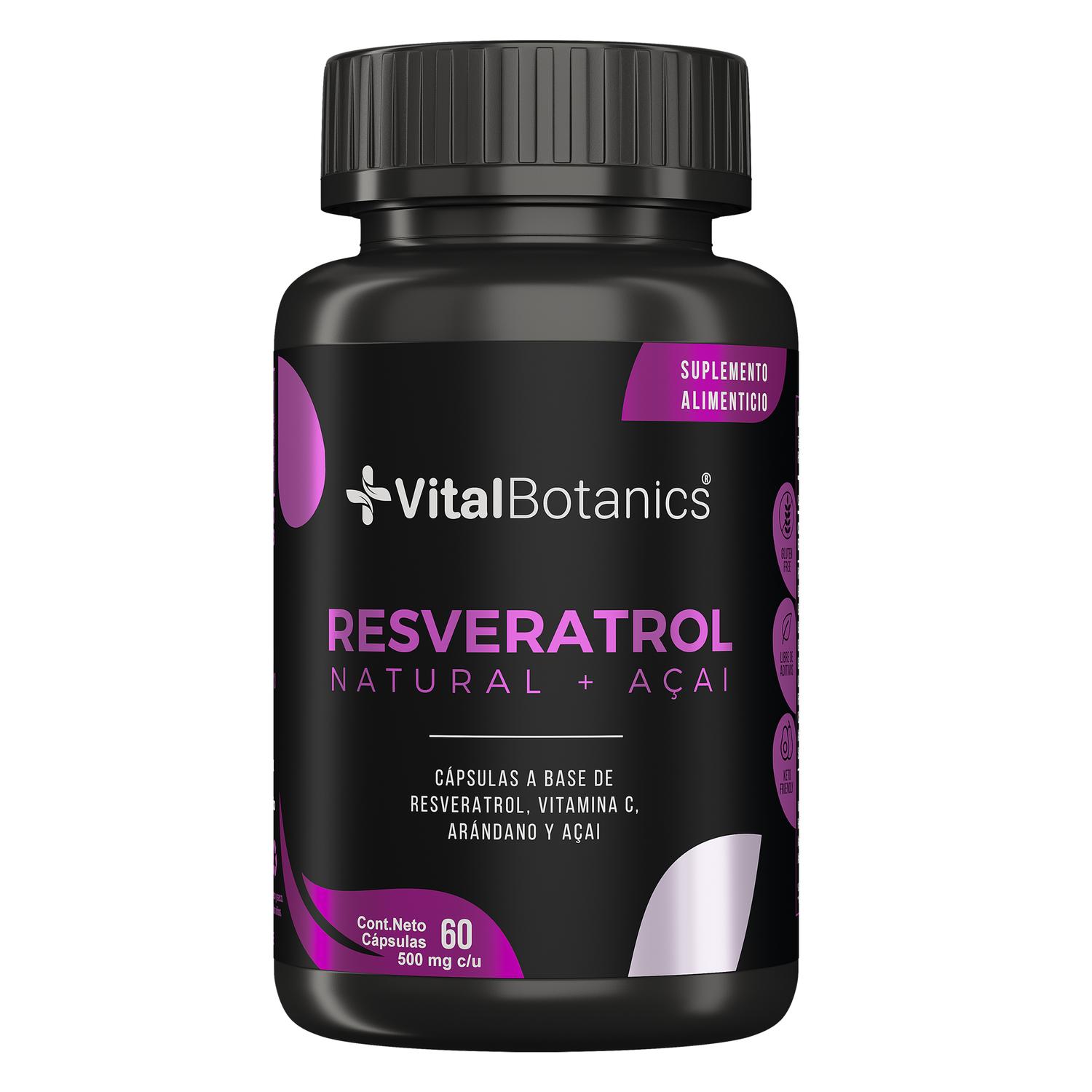 Foto 2 pulgar | Resveratrol + Acai | Suplemento Multivitamínico Con Vitamina C, Resveratrol, Arandano Y Acaí.