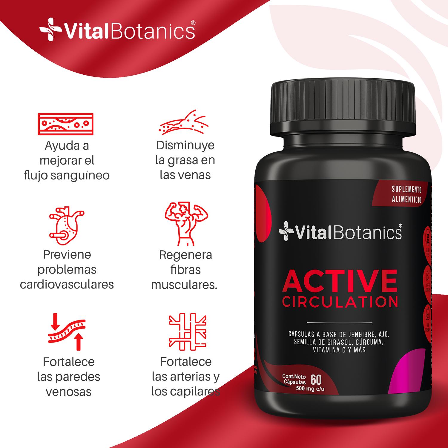 Foto 3 pulgar | Active Circulation 60 Capsulas suplemento Multivitamínico