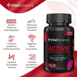 Foto 2 | Active Circulation 60 Capsulas suplemento Multivitamínico