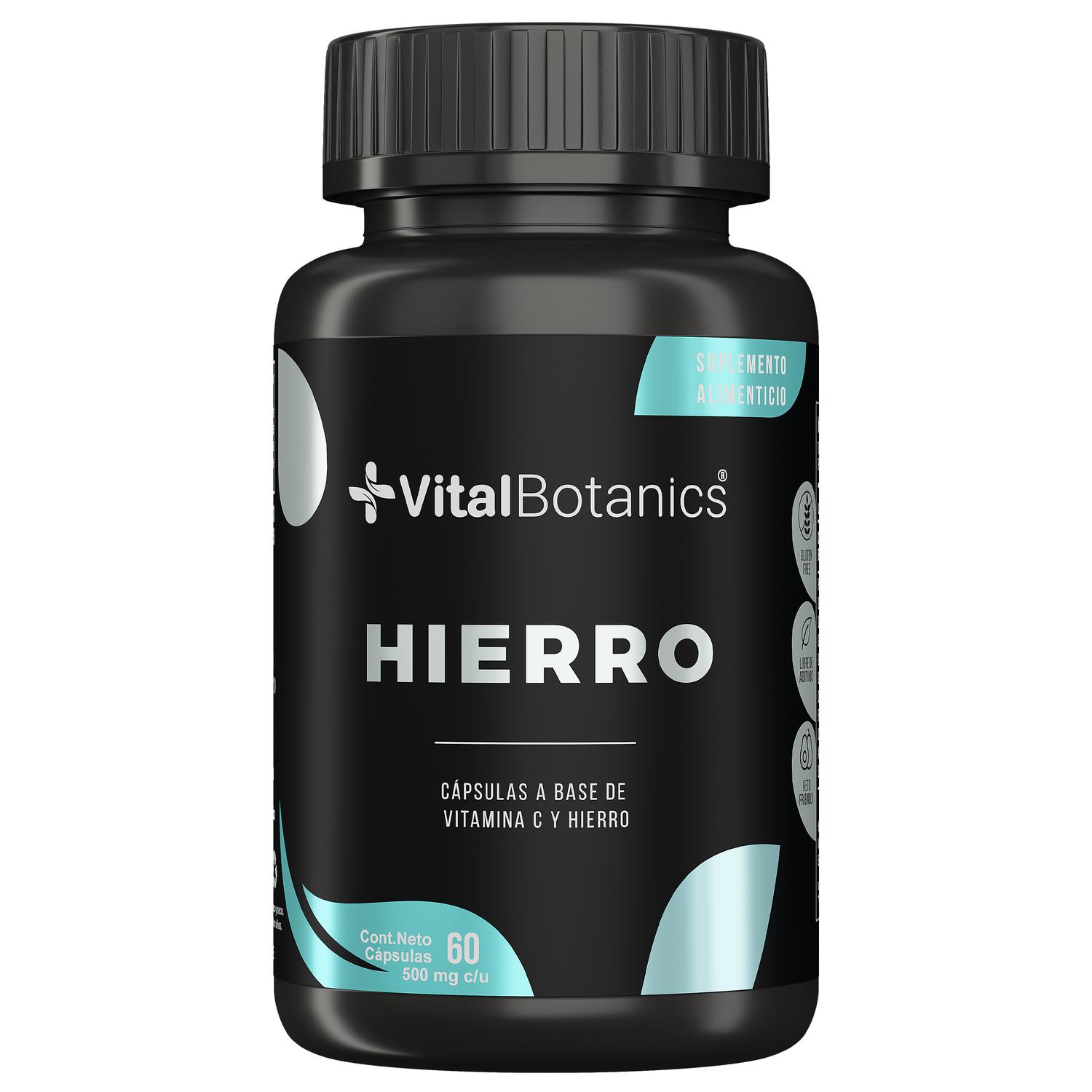 Foto 2 pulgar | Hierro Y Vitamina C | 60 Capsulas | Suplemento Alimenticio Multivitamínico Para Hombre Y Mujer.