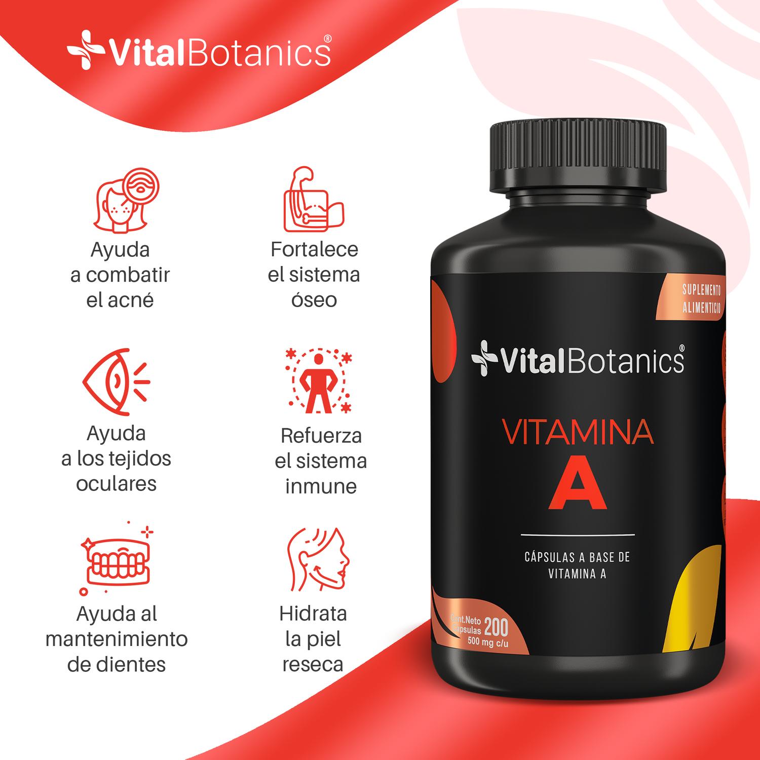 Foto 3 pulgar | Vitamina A |200 Capsulas | Suplemento Alimenticio A Base De Vitamina A | Multivitaminico.