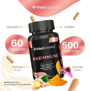 Foto 3 | Maximmune 60 Capsulas Suplemento Multivitamínico 6 En 1 VitalBotanics