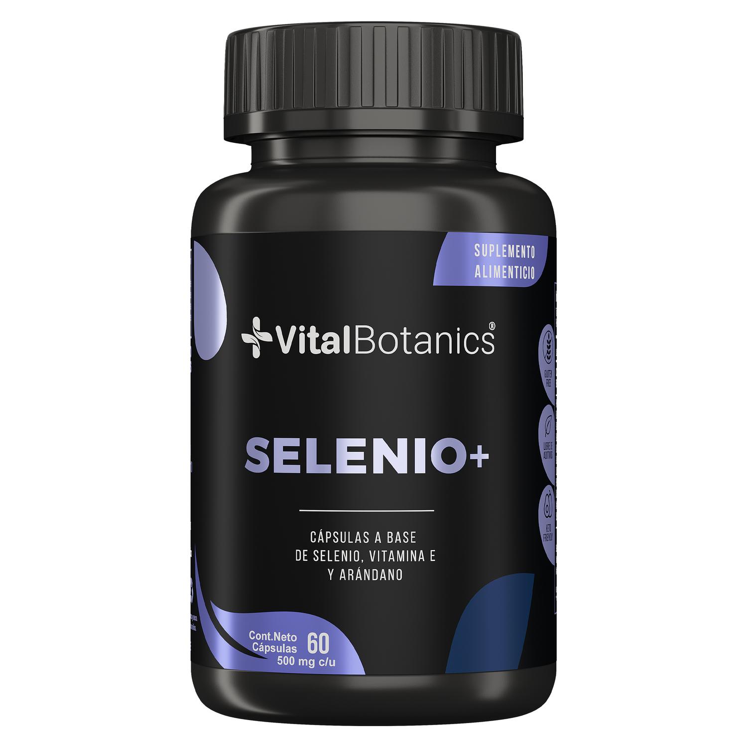 Foto 1 | Selenio + Con 60 Capsulas | Suplemento Alimenticio A Base De Selenio, Vitamina E Y Arandanos.
