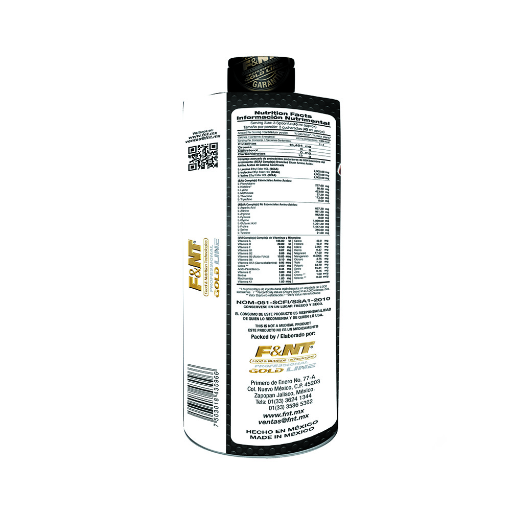 Foto 2 | Jarabe Concentrado FyNT Aminoácidos Amino Bcaa Liquid 500ml