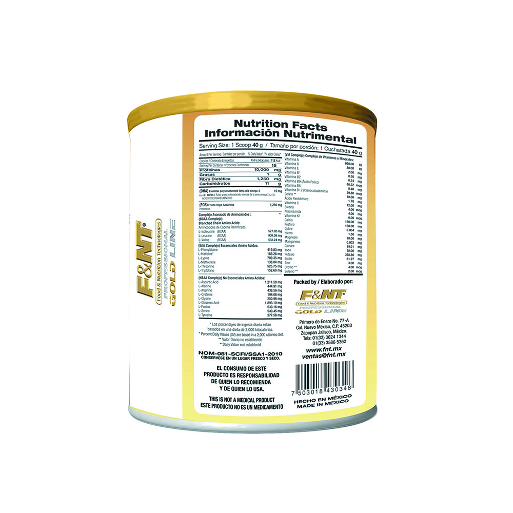 Foto 3 pulgar | Suplemento en Polvo Food & Nutrition Technologies Cream Shake Sabor Vainilla Francesa 600 G Familiar - Infantil
