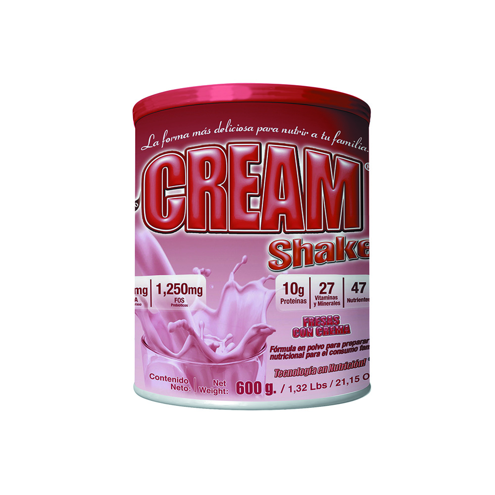 Foto 1 | Suplemento Alimenticio en Polvo Food & Nutrition Technologies  Cream Shake Sabor Fresas con Crema Infantil Familiar 600