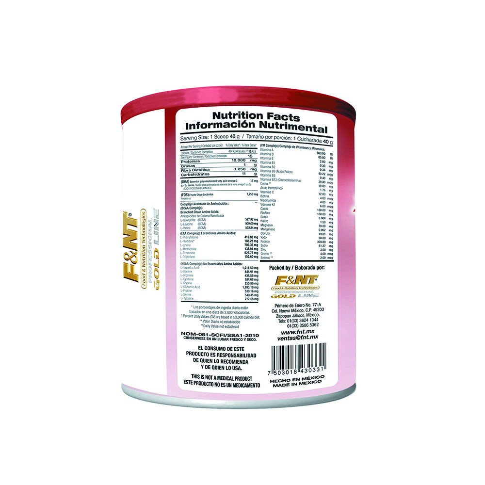 Foto 2 | Suplemento Alimenticio en Polvo Food & Nutrition Technologies  Cream Shake Sabor Fresas con Crema Infantil Familiar 600