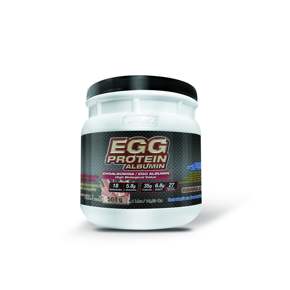 Foto 2 pulgar | Egg Protein F&nt Ovoalbúmina Sabor Chocolate 500 Gr
