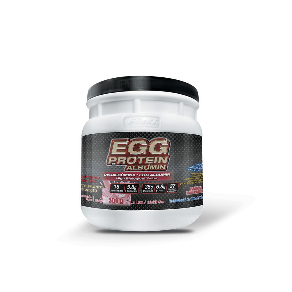 Egg Protein  Food & Nutrition Technologies Ovoalbúmina Clara de Huevo sabor Fresas con Crema 500 Gr $350