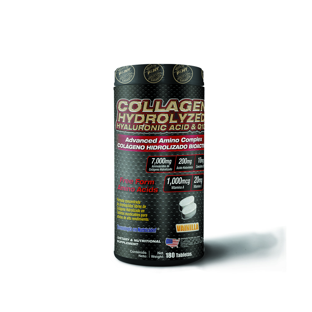 Colágeno Ácido Hialurónico y Q10 Food And Nutrition Technologies de 180 Tabletas Masticables