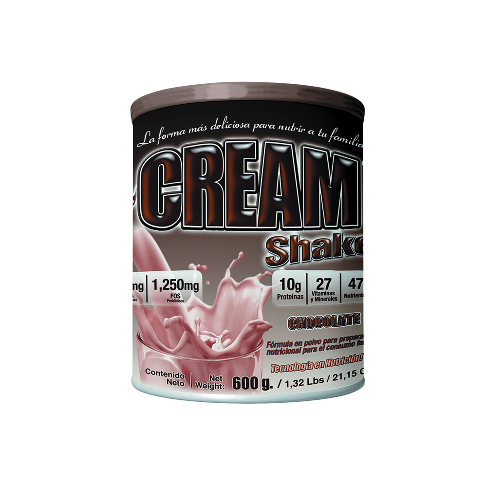 Foto 2 pulgar | Cream Shake 600 g Food And Nutrition Technologies Suplemento en Polvo Sabor Chocolate Infantil/ Familiar