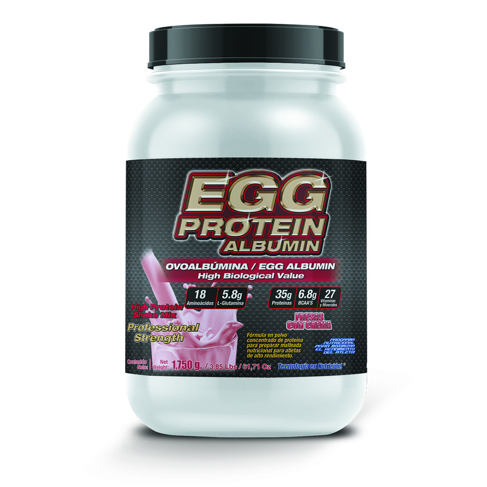 Clara de Huevo Sabor Fresas con Crema Egg Protein 1,750 Gr F&NT Ovoalbúmina
