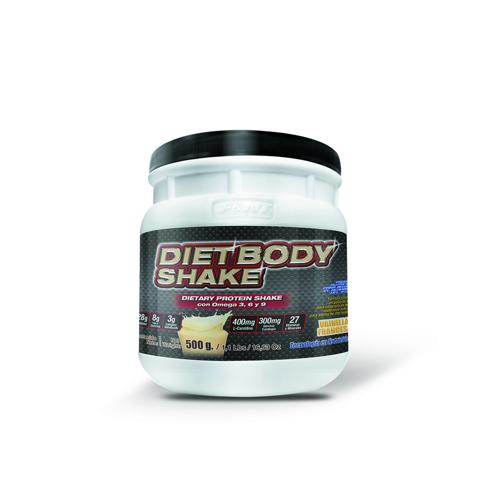 Malteada Dietética Control De Peso Diet Body Shake 500gr Food and Nutrition Technologies De Sabor Vainilla