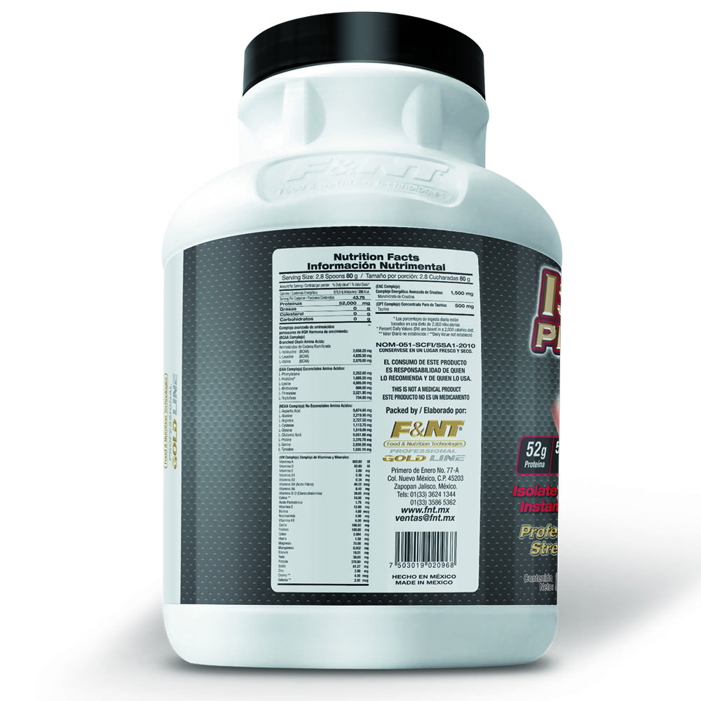 Foto 2 | Isolate Protein y Amino Zero Food y Nutrition Technologies 3,500 Gr 7.7 Lbs Whey Sabor Fresas Con Crema