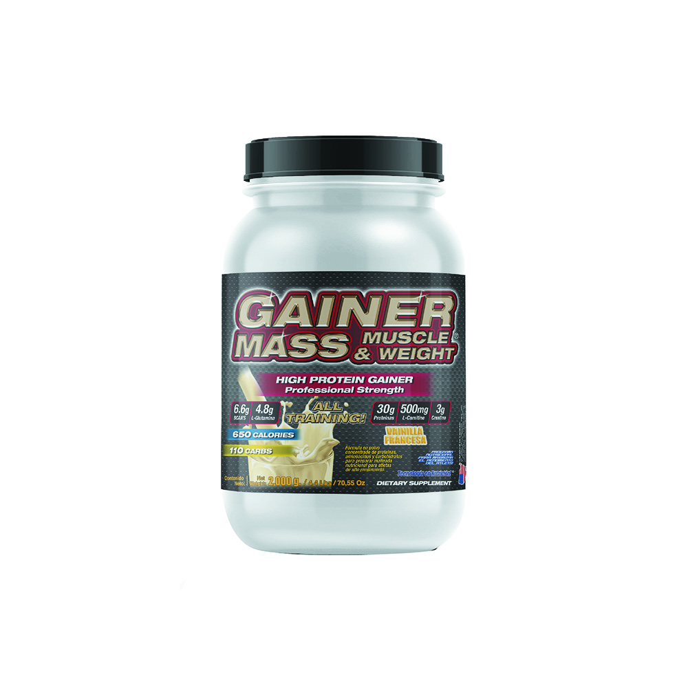 Foto 2 pulgar | Gainer Mass Muscle & Weight 2000 g Proteína F&nt Sabor Vainilla Francesa