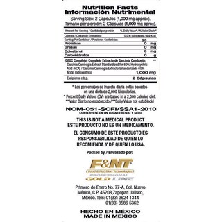 Foto 3 | Garcinia Cambogia 60 Capsúlas Food & Nutrition Technologies 60% Hca Termogénico