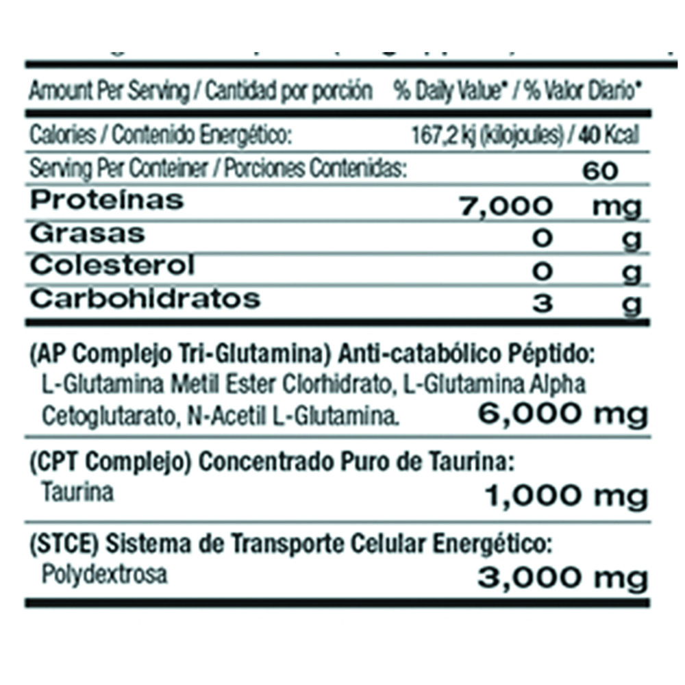 Foto 4 pulgar | L Glutamina 600 gr Food & Nutrition Technologies Sin Sabor