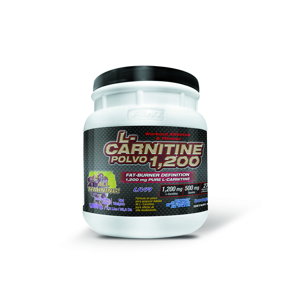 Carnitina En Polvo Sabor Uva L-carnitina 1000 Gr F&nt 1200 Mg L
