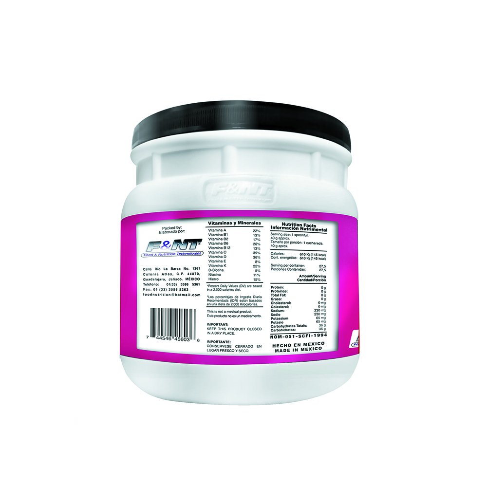 Foto 3 pulgar | Sport Drink 1,100 gr Food & Nutritions Technologies Electrolitos Sabor Fresa