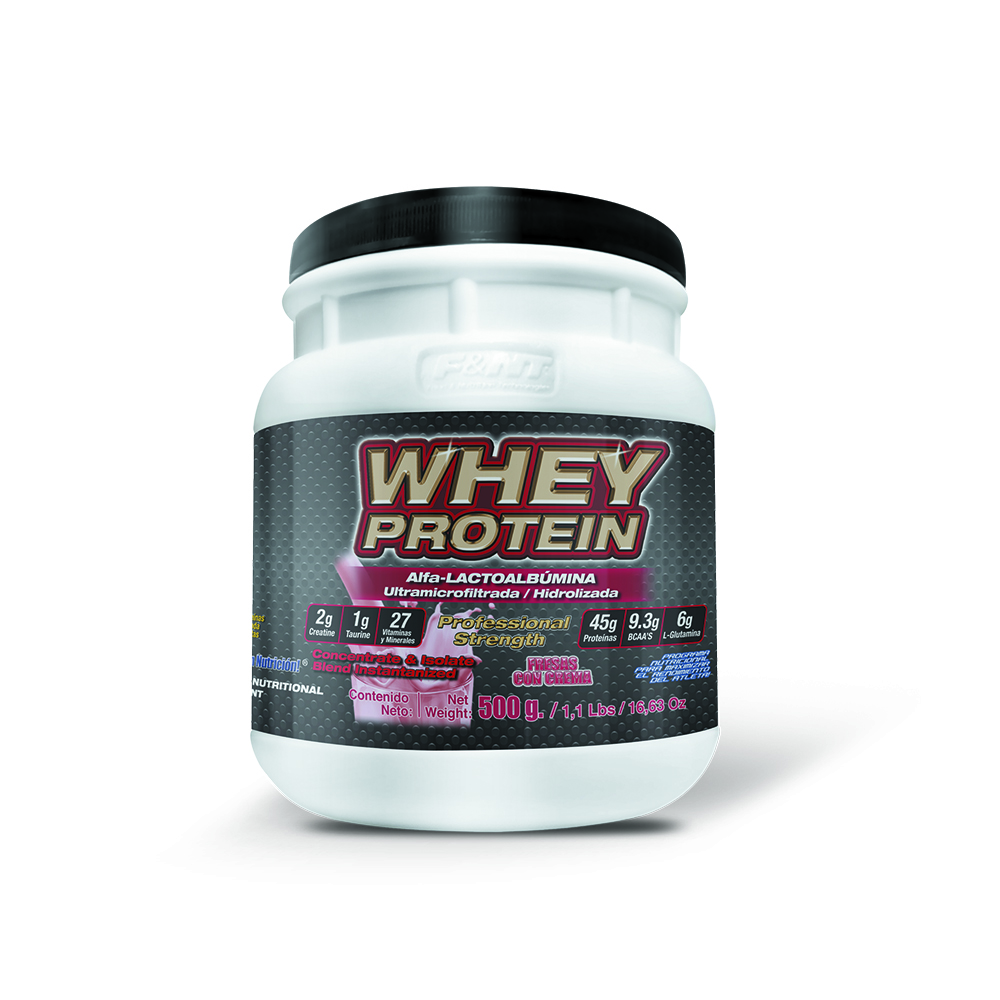 Foto 2 pulgar | Proteína Whey Protein F&nt 500 g 1.1 Lbs 45g P/s Sabor Fresas con Crema