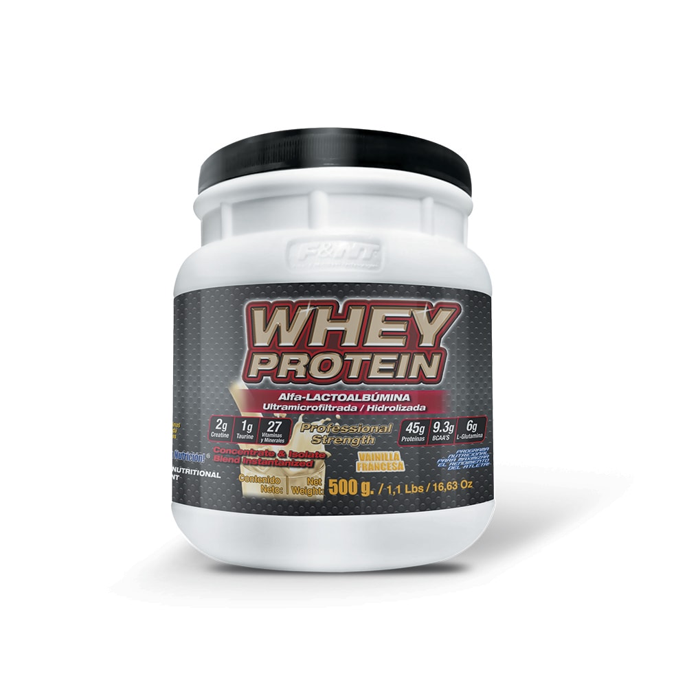 Proteína Whey Protein F&nt 500 Gr 1.1 Lbs 45g P/s Sabor Vainilla Francesa $350