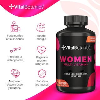 Foto 2 | Multivitaminico Mujer Con Colageno 200 Caps | Vitalbotanics