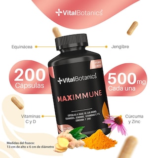 Foto 3 | Maximmune Vitamina C Sistema Inmune 200 Caps | Vitalbotanics
