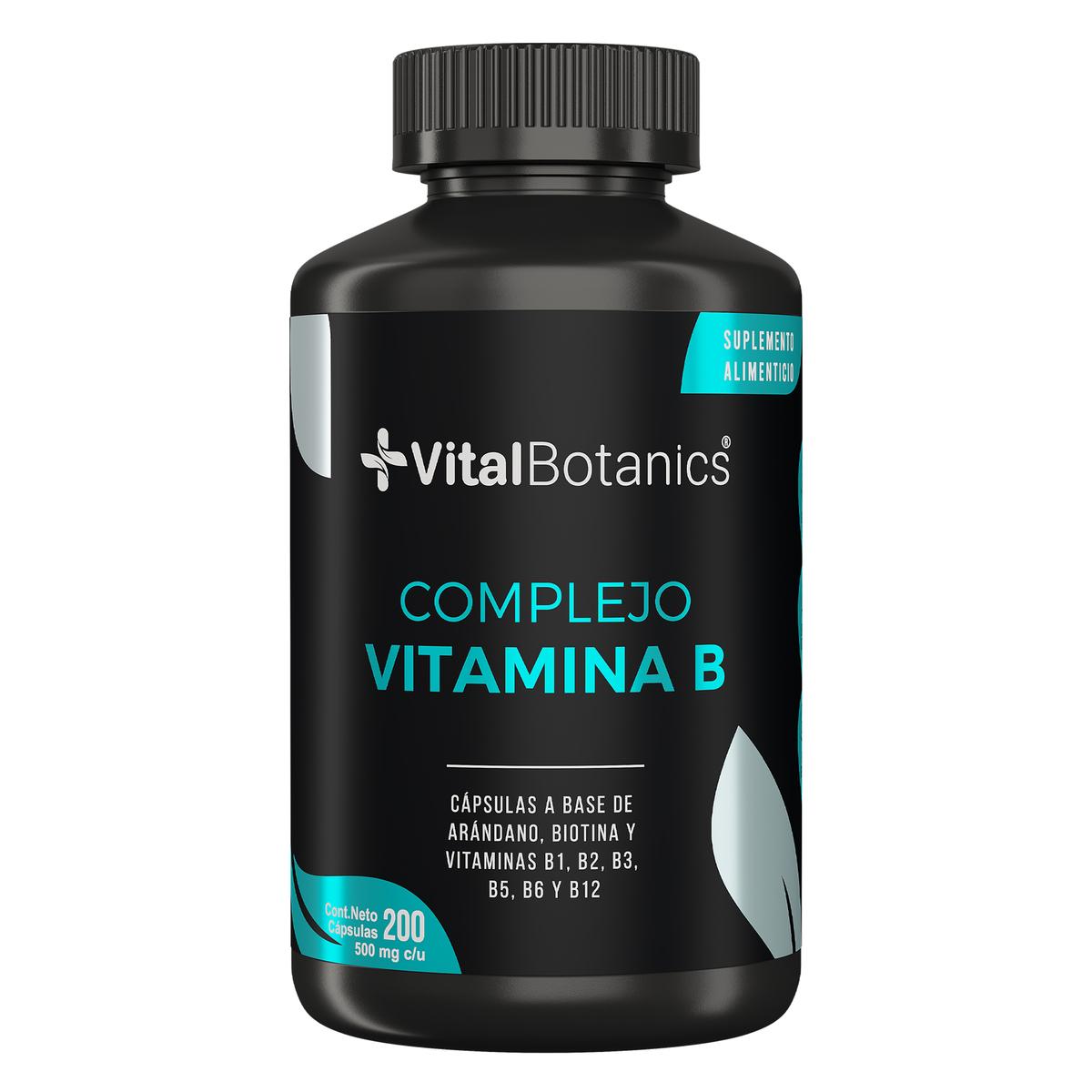 Foto 2 pulgar | Complejo B Vitaminas B1 B2 B3 B5 B12 200 Caps Vitalbotanics
